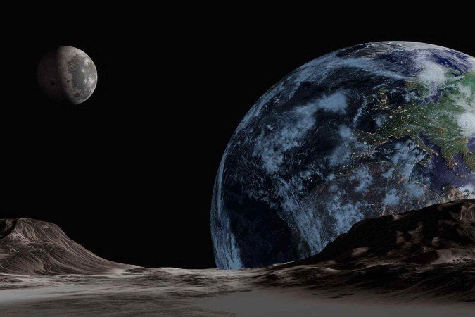 Acredita-se que a minilua 2024 PT5 tenha sido formado pela colisão de um asteroide com a Lua, muito tempo atrás -  (crédito: Getty Images)