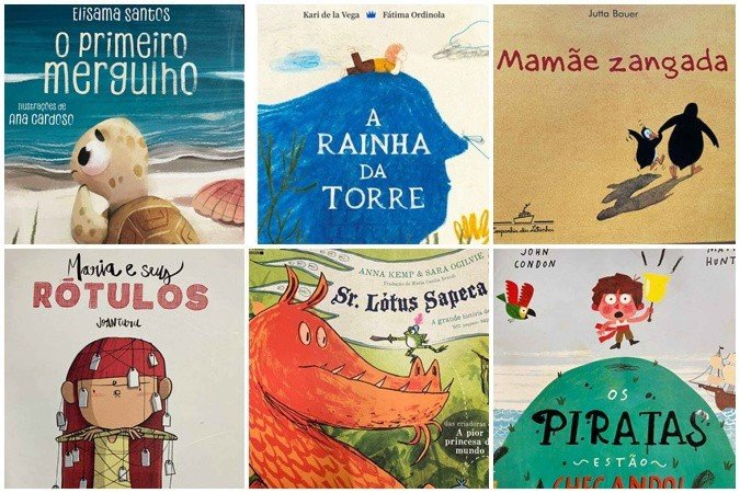 Livros infantis inspiram crianças e adultos e abordam medo e coragem -  (crédito: Montagem / Jaqueline Fonseca)