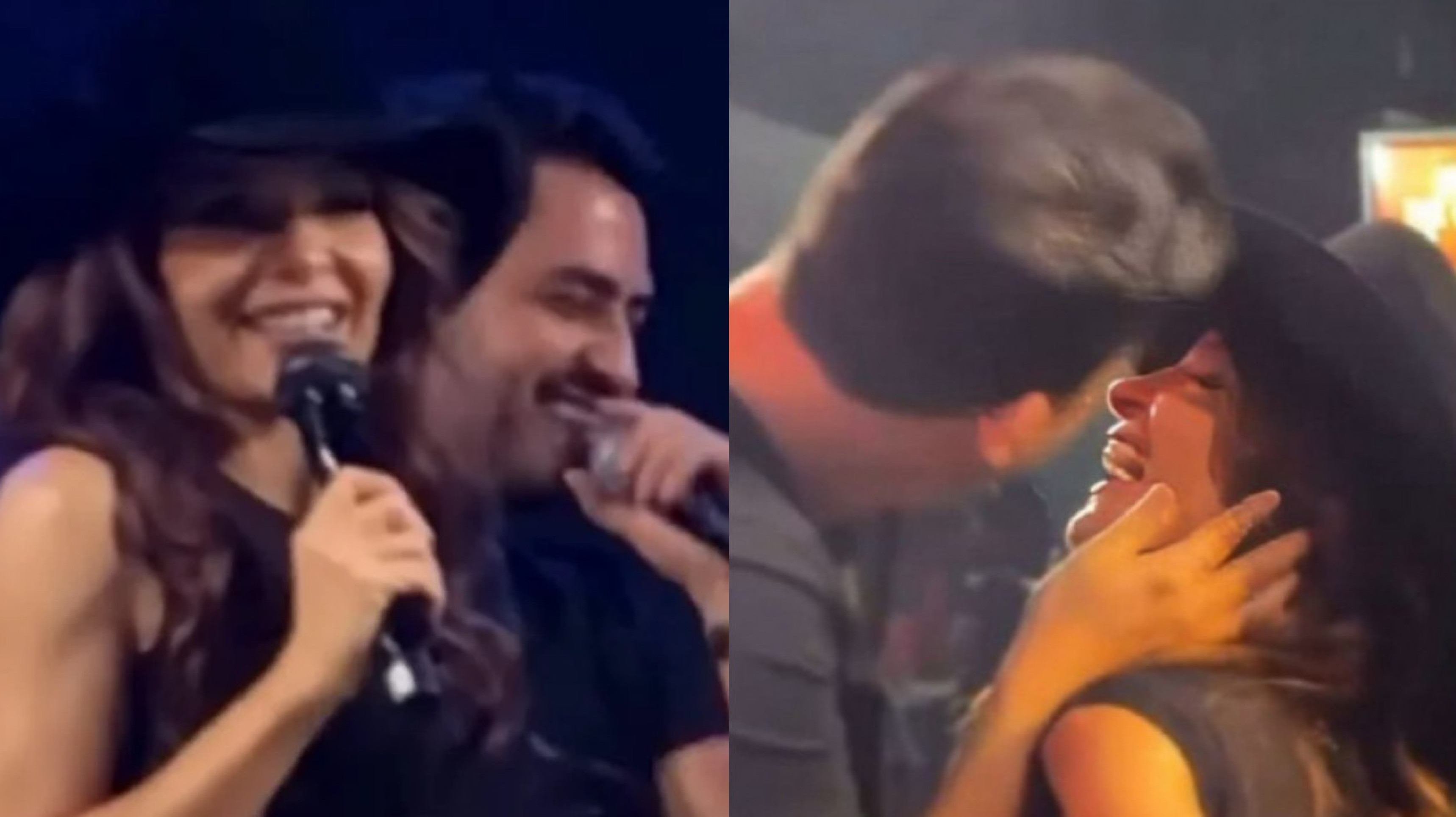 Maiara troca carícias e recebe beijo de filho de Leonardo: 'Aprovam?'