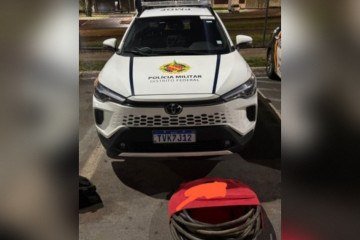 Suspeito por diversos furtos de cabos de energia na Asa Norte é preso pela PMDF - (crédito: Foto: Reprodução/PMDF) Suspeito por diversos furtos de cabos de energia na Asa Norte é preso pela PMDF - (crédito: Foto: Reprodução/PMDF)