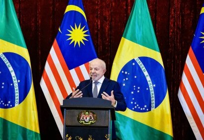 O presidente comentou a expectativa sobre reunião com Trump, prevista para ocorrer neste domingo, à tarde, no Centro de Convenções de Kuala Lumpur -  (crédito: Ricardo Stuckert/PR)