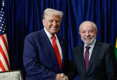 O encontro de Lula e Trump bombando nas redes -  (crédito: Platobr Politica)