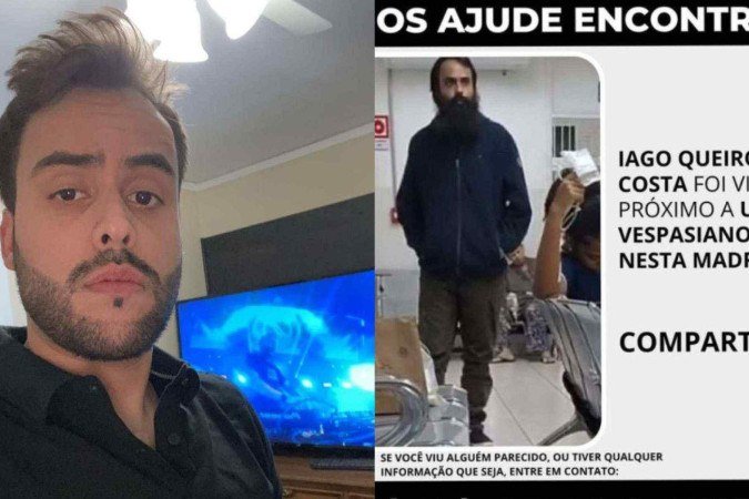 Iago Queiroz lembrou de um número de telefone, pegou um telefone emprestado e entrou em contato com a família - (crédito: Arquivo pessoal) Iago Queiroz lembrou de um número de telefone, pegou um telefone emprestado e entrou em contato com a família - (crédito: Arquivo pessoal)