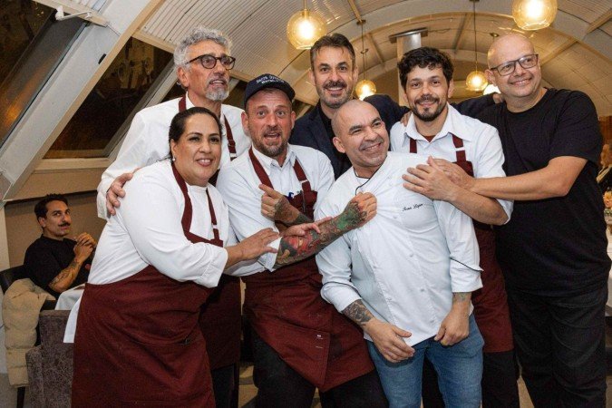 Chefs comemoraram 20 anos do restaurante Terra Madre em Curitiba - (crédito: Uai Turismo) Chefs comemoraram 20 anos do restaurante Terra Madre em Curitiba - (crédito: Uai Turismo)