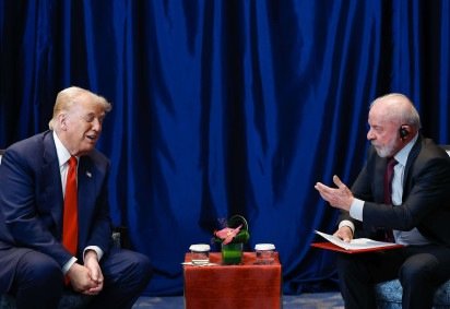 Os presidentes Trump e Lula se encontraram em outubro passado, na Malásia -  (crédito: Ricardo Stuckert / PR) -Os presidentes Trump e Lula se encontraram em outubro passado, na Malásia -  (crédito: Ricardo Stuckert / PR)