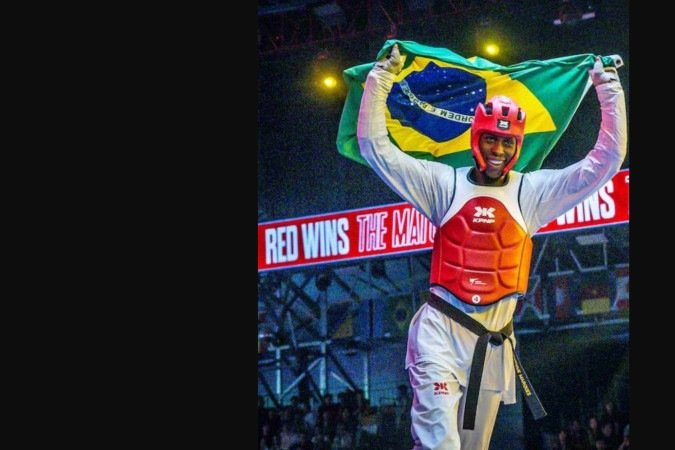 Henrique Marques é o primeiro homem brasileiro campeão mundial de taekwondo - (crédito: World Taekwondo) Henrique Marques é o primeiro homem brasileiro campeão mundial de taekwondo - (crédito: World Taekwondo)