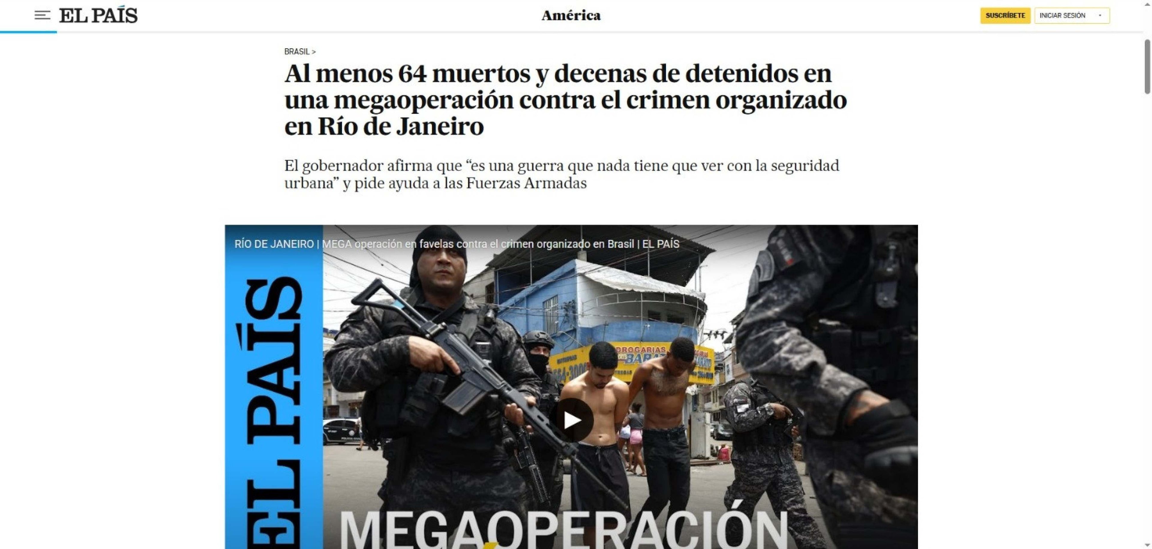 Megaoperação repercute na imprensa internacional