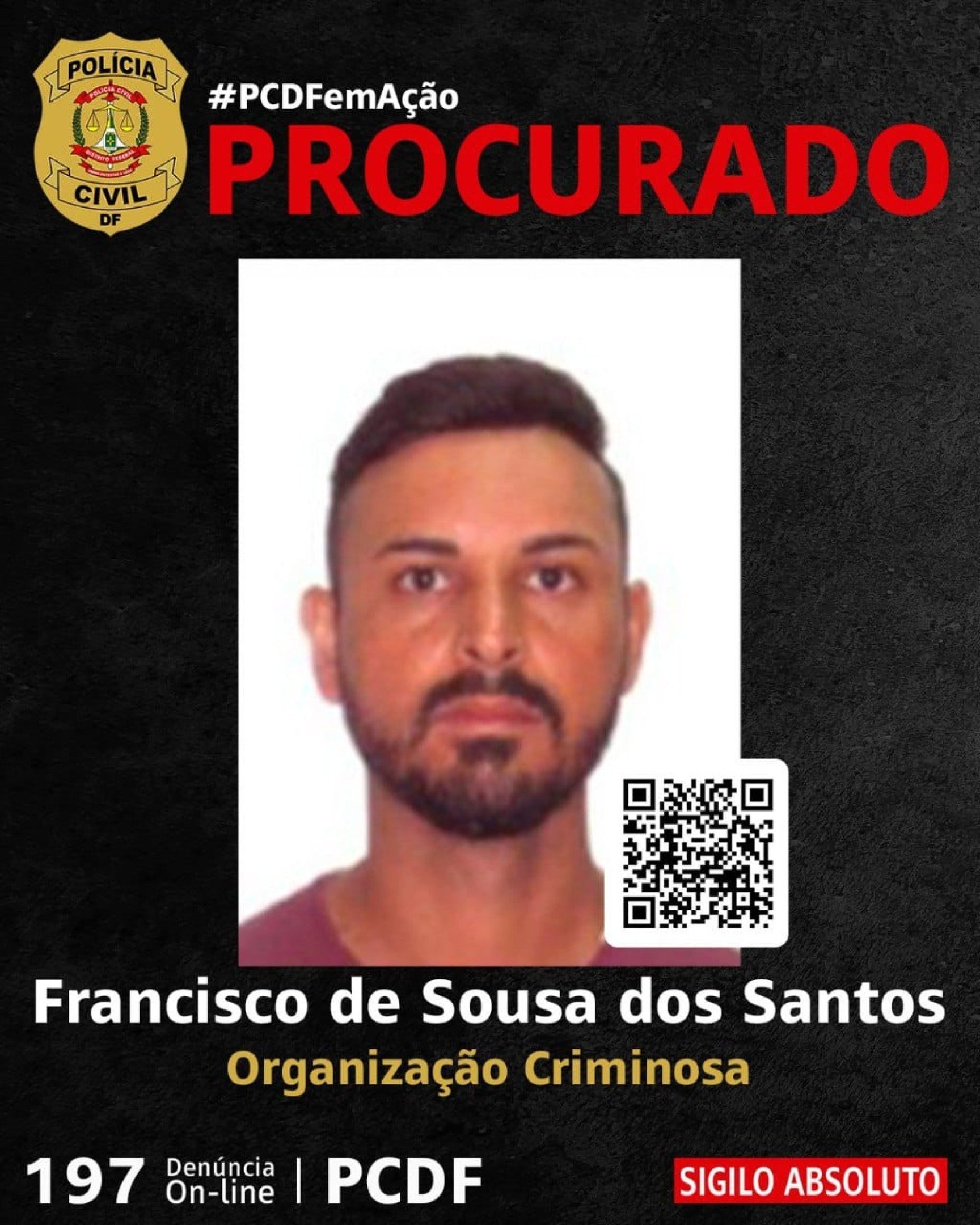 Francisco de Sousa dos Santos est&aacute; foragido