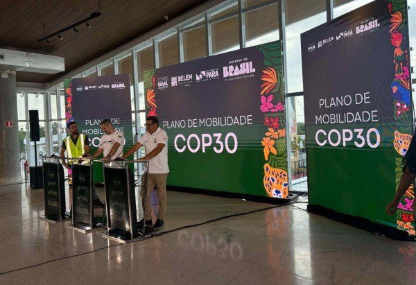 Integrantes dos governos municipal, estadual e federal apresentam plano para reduzir trânsito em Belém durante a COP 30 -  (crédito: Gabriella Braz/CB/DA Press)