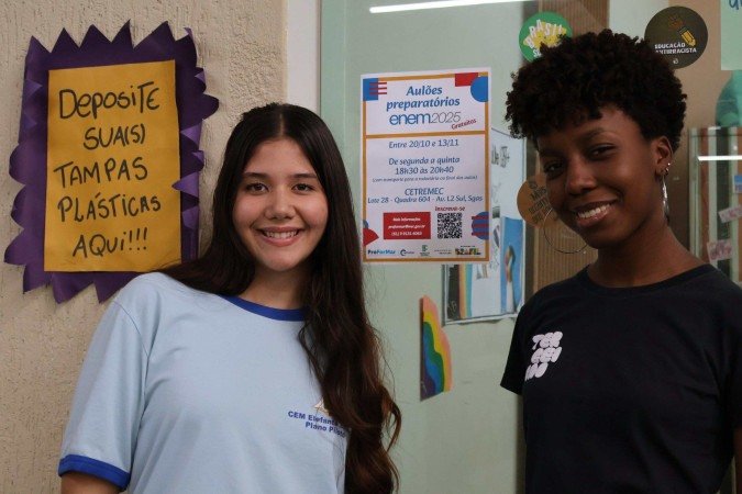  30/10/2025 Bruna Gaston CB/DA Press. Redação do Enem, Centro de Ensino Elefante Branco. Anna Júlia Lops e Ana Giulia Leal
      