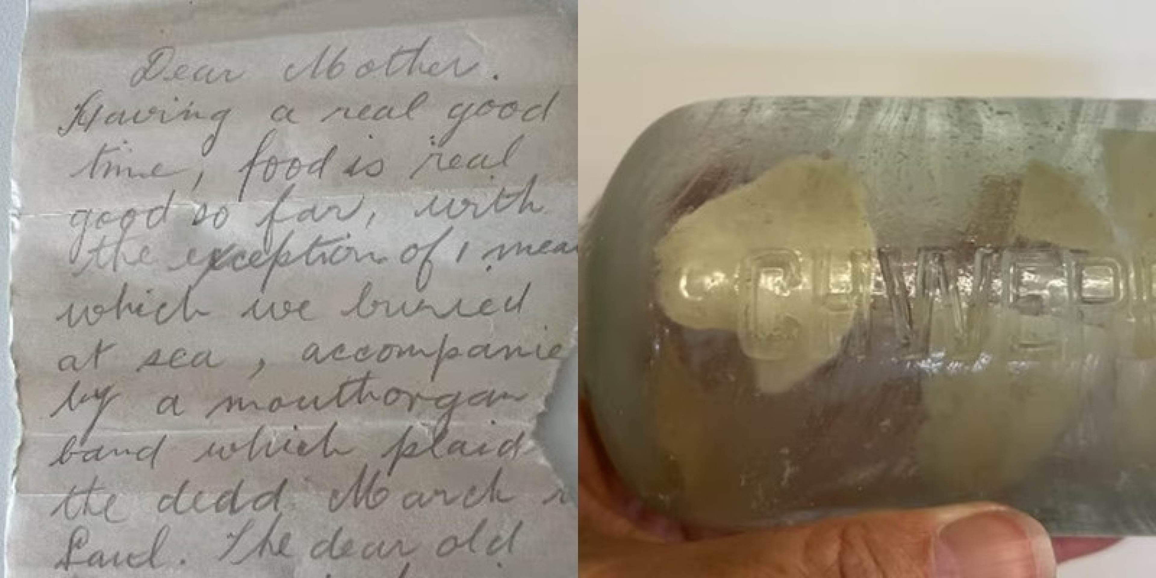 Australianas descobrem garrafas com mensagens de soldados da Primeira Guerra Mundial