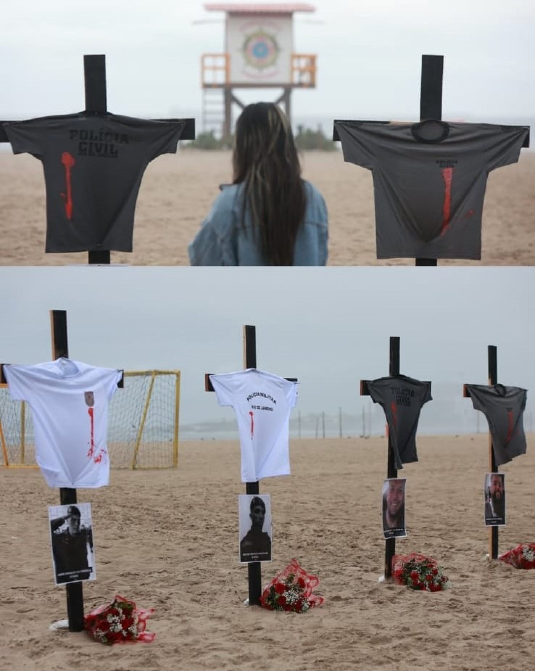  O Rio de Paz est&aacute; em Copacabana em  homenagem aos quatro policiais que perderam a vida na opera&ccedil;&atilde;o que deixou mais de 120 mortos nos Complexos do Alem&atilde;o e da Penha.