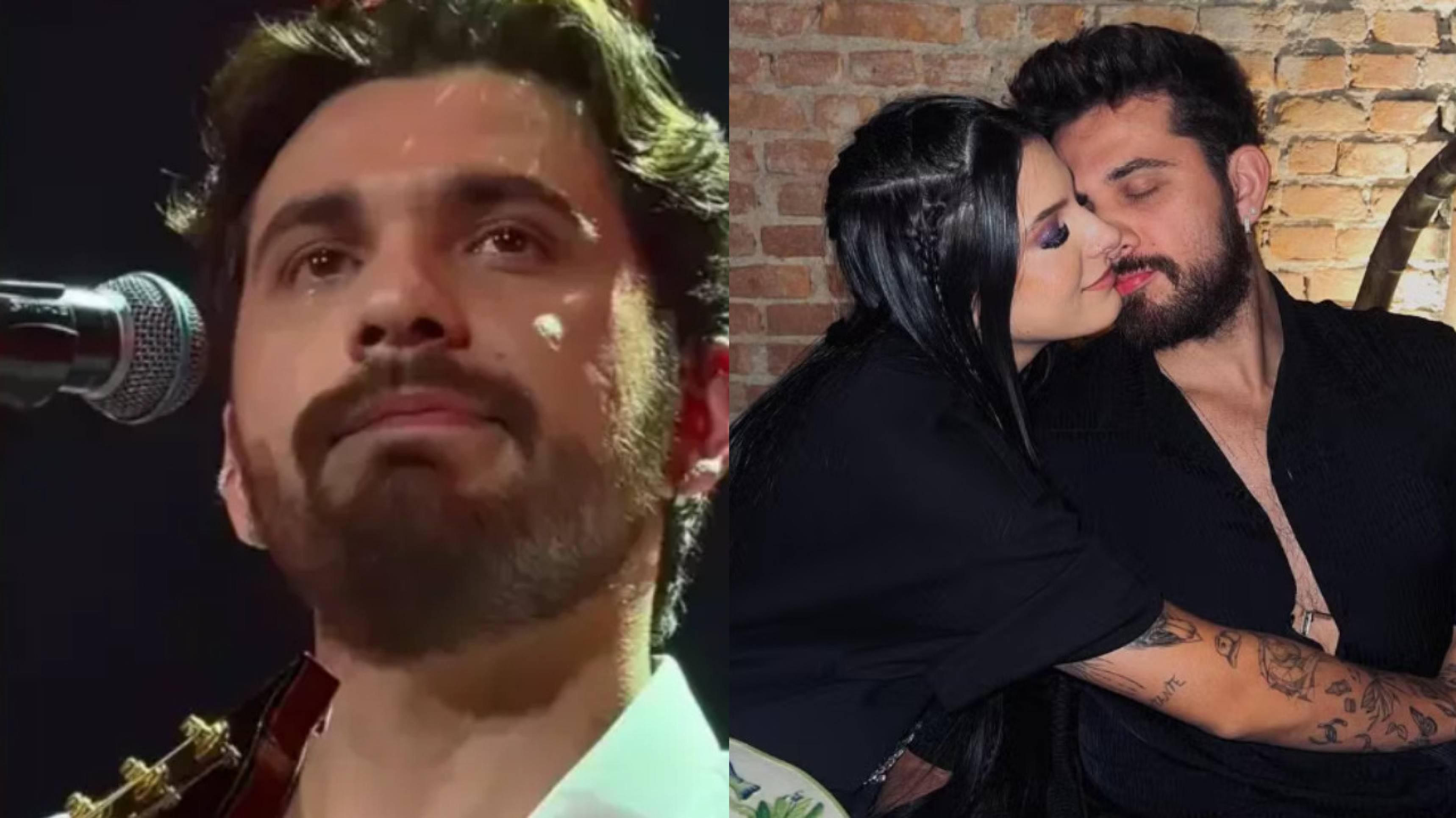 Gustavo Mioto cai no choro em show e fãs apontam indireta à Ana Castela