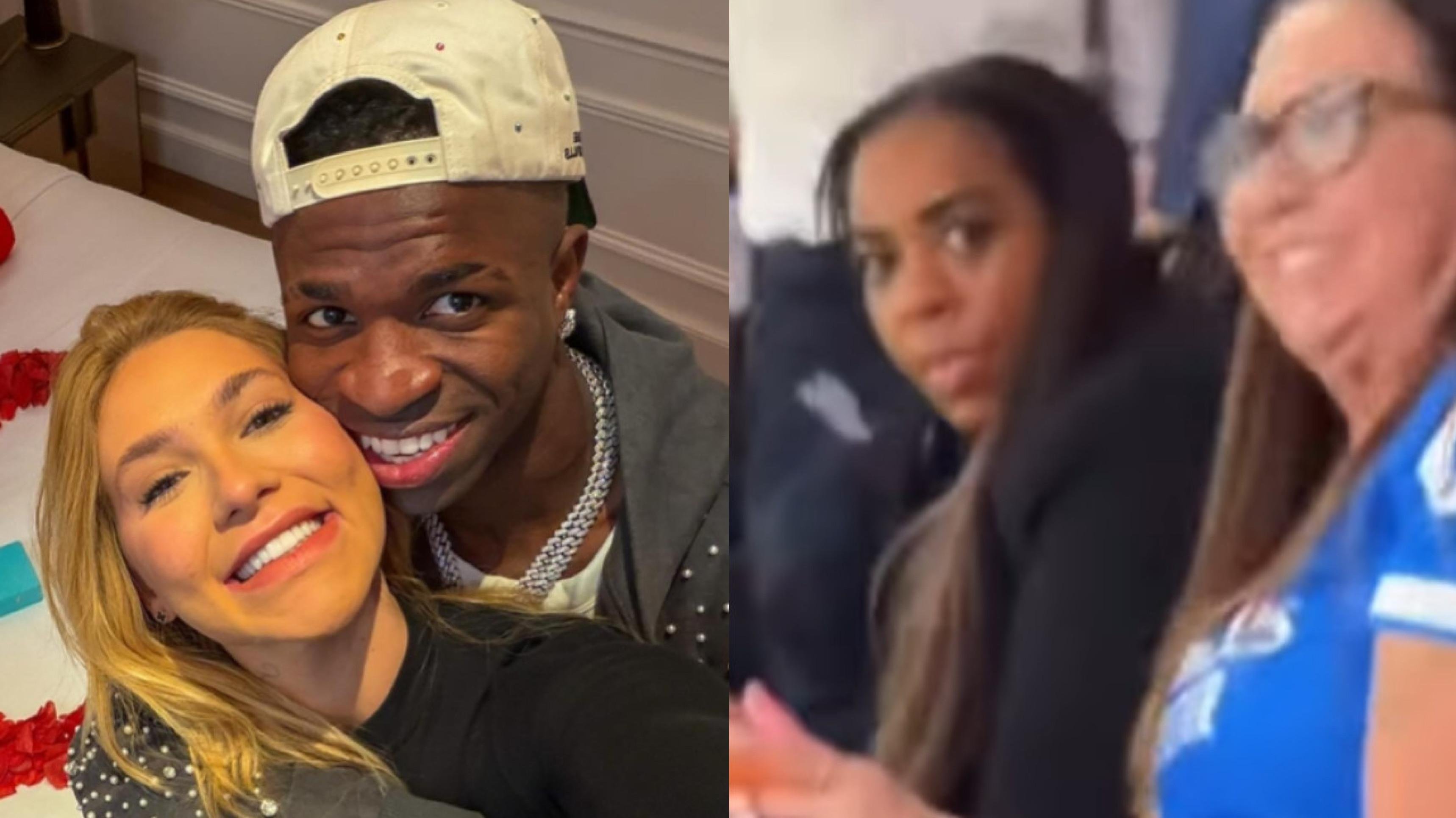 Mãe de Vini Jr. demonstra desconforto ao ser filmada por Virginia