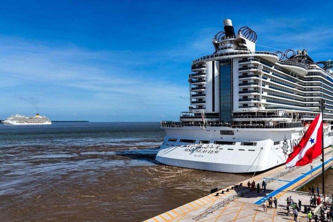 Juntos, navios MSC Seaview e Costa Diadema têm capacidade para seis mil leitos, e foram contratados pelo governo federal para auxiliar na hospedagem às delegações - (crédito: Secom/COP30) Juntos, navios MSC Seaview e Costa Diadema têm capacidade para seis mil leitos, e foram contratados pelo governo federal para auxiliar na hospedagem às delegações - (crédito: Secom/COP30)