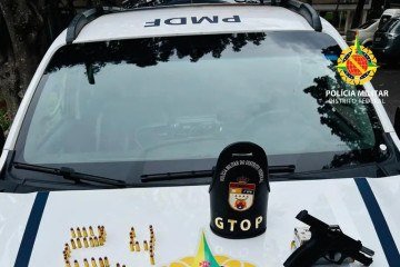 O autor e a vítima foram conduzidos à Delegacia Especial de Atendimento à Mulher (DEAM) para as medidas legais cabíveis -  (crédito: DivulgaÃ§Ã£o: PMDF)