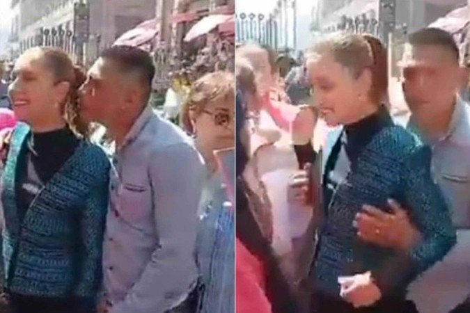 Presidente do México sofre assédio sexual na rua durante evento público