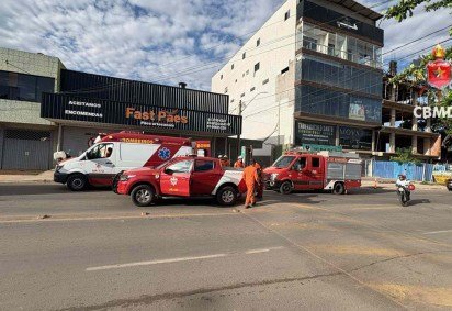Após os primeiros atendimentos no local, ele foi levado a uma unidade hospitalar de referência -  (crédito: Divulgação/CBMDF) -Após os primeiros atendimentos no local, ele foi levado a uma unidade hospitalar de referência -  (crédito: Divulgação/CBMDF)