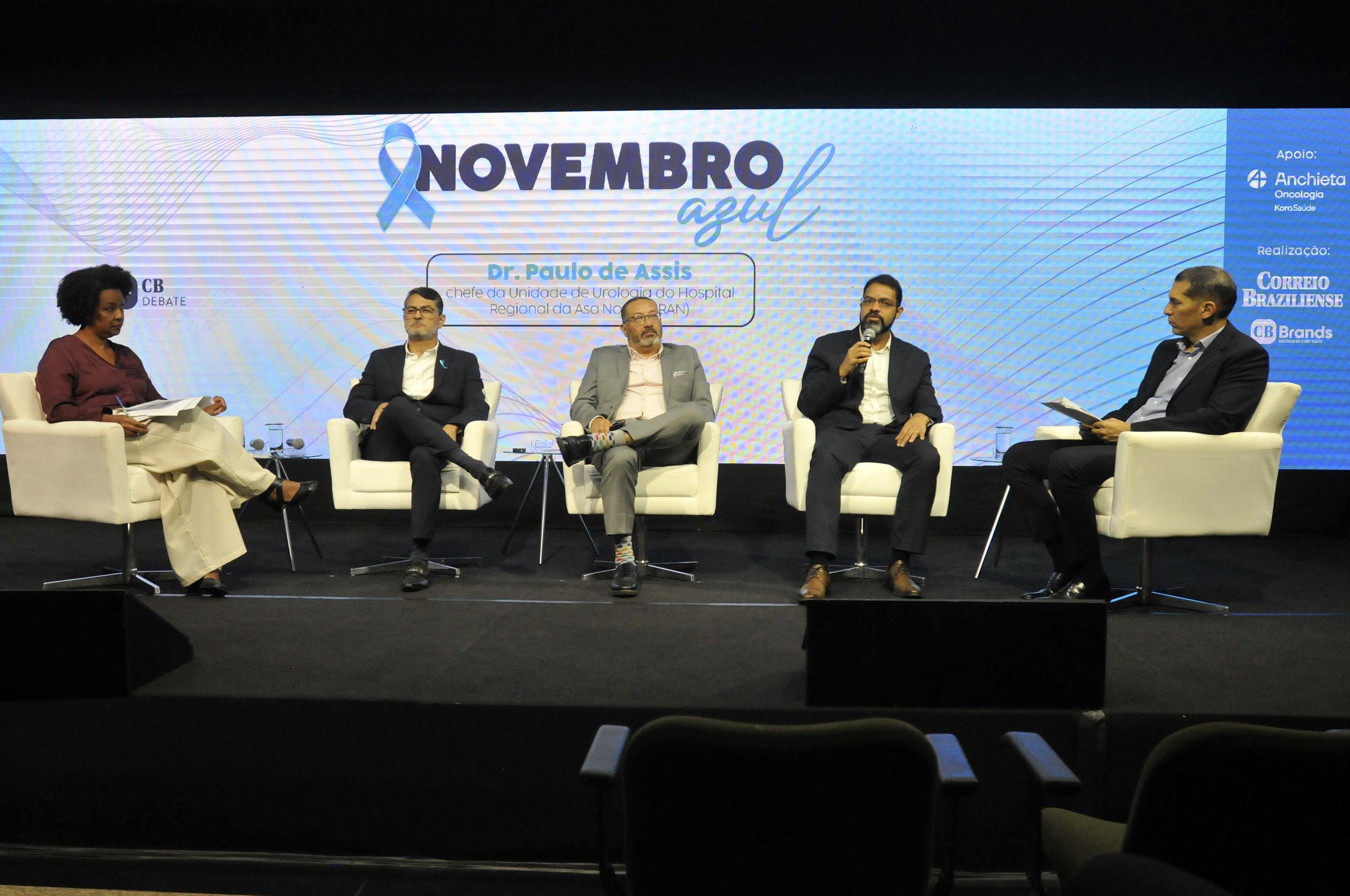 Os painelistas debateram sobre cultura, comportamento e os desafios do autocuidado masculino -  (crédito: Fotos: Minervino Júnior/CB/D.A.Press)
