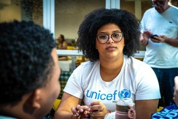 Maria Eduarda Silva, 22 anos, é uma dos jovens que vai representar a delegação do Unicef - (crédito: Divulgação/Unicef) Maria Eduarda Silva, 22 anos, é uma dos jovens que vai representar a delegação do Unicef - (crédito: Divulgação/Unicef)
