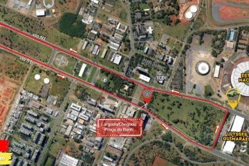 Visão do percurso da corrida Run SUS