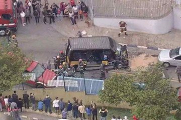 A colisão ocorreu no bairro Cabuçu, em Guarulhos, na Grande São Paulo -  (crédito: Reprodução/TV Globo)