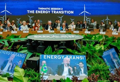 Em sua fala, o presidente Lula também defendeu as metas estabelecidas no Acordo de Paris, que estão longe de serem atingidas, e cobrou mais ações no cenário internacional -  (crédito: Ricardo Stuckert / PR) -Em sua fala, o presidente Lula também defendeu as metas estabelecidas no Acordo de Paris, que estão longe de serem atingidas, e cobrou mais ações no cenário internacional -  (crédito: Ricardo Stuckert / PR)