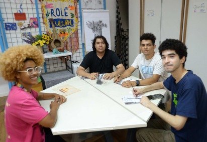  Fabiana Souza, com Samuel Omar, Luan Coelho e Emanuel Pereira -  (crédito: Minervino Júnior/CB/D.A.Press) - Fabiana Souza, com Samuel Omar, Luan Coelho e Emanuel Pereira -  (crédito: Minervino Júnior/CB/D.A.Press)