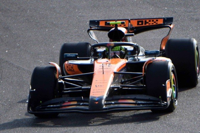 Norris foi o mais rápido do dia e larga na pole position da corrida de sprint no Grande Prêmio de São Paulo de Fórmula 1 -  (crédito: Ed Alves )