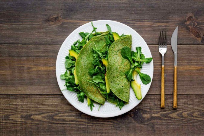 Panqueca de espinafre recheada (Imagem: 9dream studio | Shutterstock) - (crédito: EdiCase) Panqueca de espinafre recheada (Imagem: 9dream studio | Shutterstock) - (crédito: EdiCase)