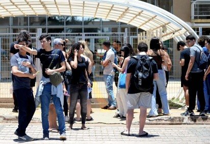 Primeiro dia de provas teve 27% de abstenção, mesmo número registrado no ano passado -  (crédito:  Marcelo Ferreira/CB/D.A Press)