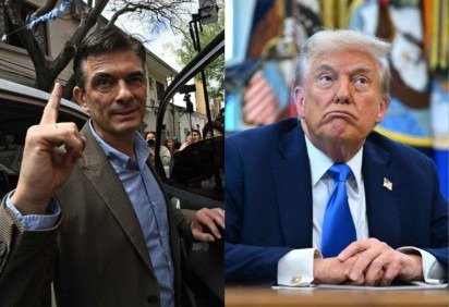 Presidente da Bolívia, Rodrigo Paz, e presidente dos Estados Unidos, Donald Trump. -  (crédito: Agência France-Press) -Presidente da Bolívia, Rodrigo Paz, e presidente dos Estados Unidos, Donald Trump. -  (crédito: Agência France-Press)