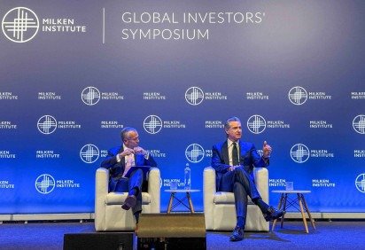 Governador da Califórnia, Gavin Newsom (D), em debate do Milken Institute, em São Paulo: críticas ao negacionismo do governo Donald Trump -  (crédito:  Divulgação/ @CAgovernor) -Governador da Califórnia, Gavin Newsom (D), em debate do Milken Institute, em São Paulo: críticas ao negacionismo do governo Donald Trump -  (crédito:  Divulgação/ @CAgovernor)