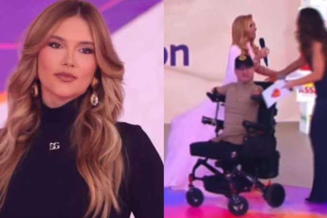 Virginia ignora participante no 'Teleton' e é repreeendida por Celso Portiolli -  (crédito: Reprodução/Instagram)