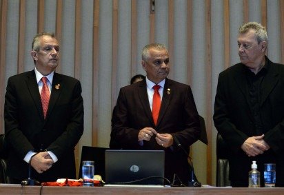  12/11/2025 Crédito: Marcelo Ferreira/CB/D.A Press. Brasil. Brasília - DF -  A Câmara Legislativa do Distrio Federal concede o título de Cidadão Honorário de Brasília ao Presidente do Flamento Luis Eduardo Baptista.