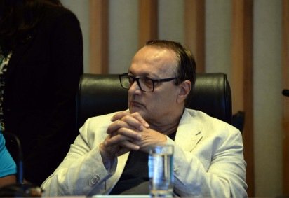  12/11/2025 Crédito: Marcelo Ferreira/CB/D.A Press. Brasil. Brasília - DF -  A Câmara Legislativa do Distrio Federal concede o título de Cidadão Honorário de Brasília ao Presidente do Flamento Luis Eduardo Baptista. Convidado da serimônia ex-jogador Leandro.