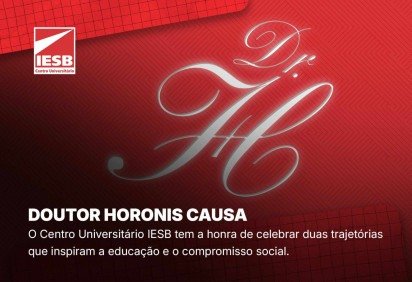 Cerimônia de outorga nesta quinta-feira -  (crédito: Reprodução/ IESB centro universitário)