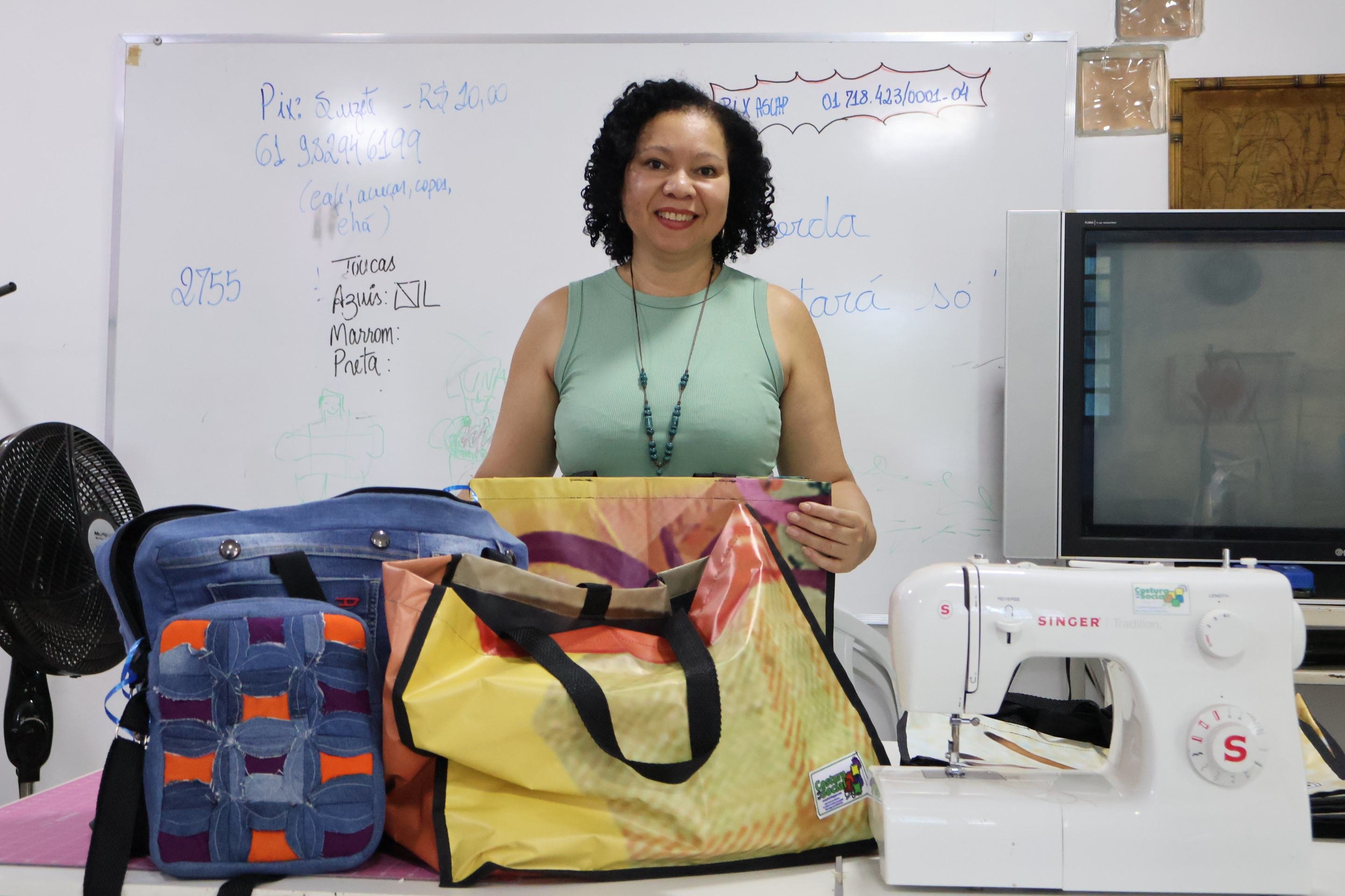  12/11/2025 Bruna Gaston CB/DA Press. Suzete Cunha, coordenadora da Ascap, projeto Costura Social       