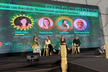 Ibram mediou o painel 'Sustentabilidade com Diversidade: Desenvolvimento que Inclui e Transforma' - (crédito: Divulgação/Ibram) Ibram mediou o painel 'Sustentabilidade com Diversidade: Desenvolvimento que Inclui e Transforma' - (crédito: Divulgação/Ibram)