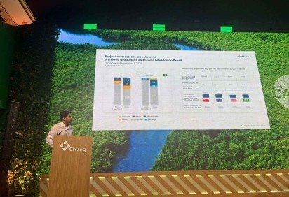 O presidente da Anfavea, Igor Calvet, durante coletiva na capital paraense, na Casa do Seguro -  (crédito: Rosana Hessel/CB/DA.Press) -O presidente da Anfavea, Igor Calvet, durante coletiva na capital paraense, na Casa do Seguro -  (crédito: Rosana Hessel/CB/DA.Press)