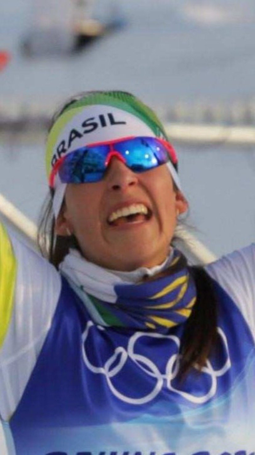 A alegria de Duda, aos 17 anos, na primeira participação em edição adulta da Olimpíada de Inverno, em 2022 - (crédito: Alexandre Castello Branco/COB) A alegria de Duda, aos 17 anos, na primeira participação em edição adulta da Olimpíada de Inverno, em 2022 - (crédito: Alexandre Castello Branco/COB)