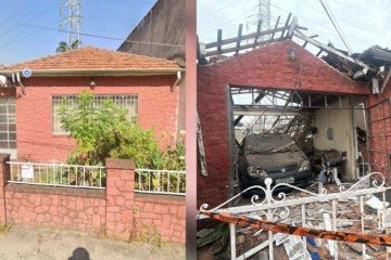 Antes e depois da casa que explodiu em São Paulo - (crédito: Reprodução/ Redes Sociais) Antes e depois da casa que explodiu em São Paulo - (crédito: Reprodução/ Redes Sociais)