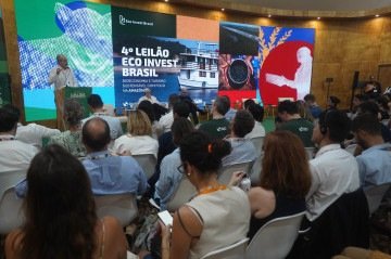 Evento de lançamento do 4º Lote do Leilão da Eco Invest Brasil, em Belém (PA). - (crédito: Rogério Cassimiro/MMA) Evento de lançamento do 4º Lote do Leilão da Eco Invest Brasil, em Belém (PA). - (crédito: Rogério Cassimiro/MMA)