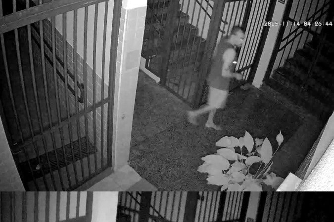 Câmeras de segurança mostram a ação do criminoso - (crédito: Ed Alves/CB) Câmeras de segurança mostram a ação do criminoso - (crédito: Ed Alves/CB)