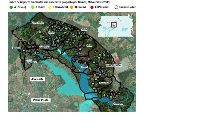 Na Serrinha do Parano&aacute; j&aacute; foram mapeadas mais de 100 nascentes e cachoeiras.
