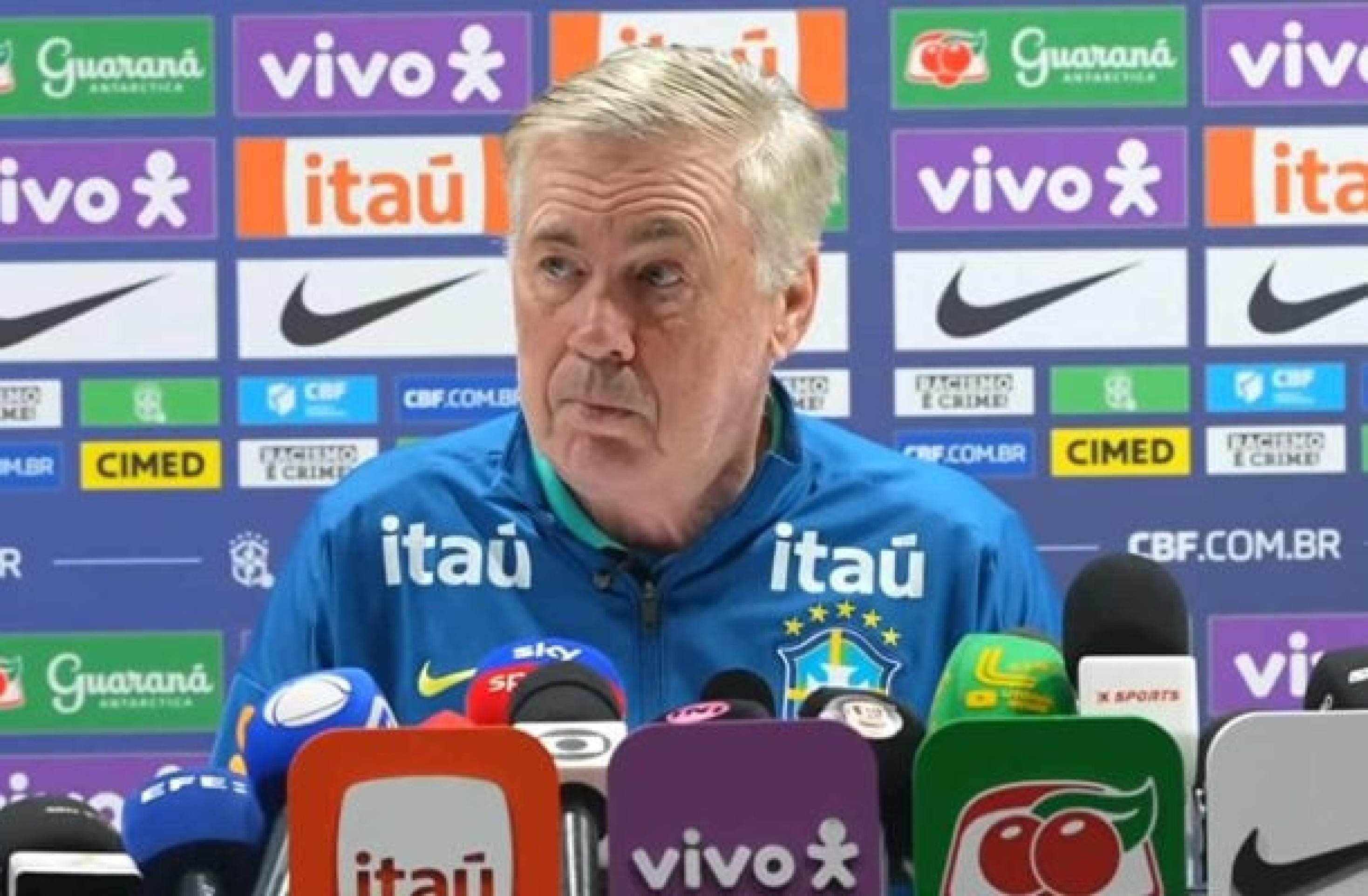 Ancelotti aprova base e prevê poucas mudanças na Seleção, mas Vitor Roque pode ganhar chance - (crédito: Foto: Rafael Ribeiro/CBF) Ancelotti aprova base e prevê poucas mudanças na Seleção, mas Vitor Roque pode ganhar chance - (crédito: Foto: Rafael Ribeiro/CBF)