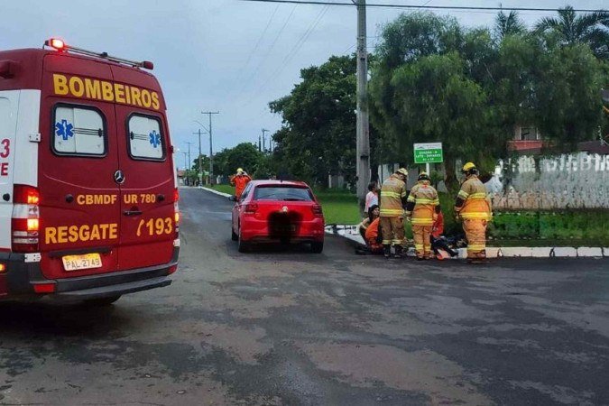 Atropelamento de pedestre no Paranoá -  (crédito: CBMDF/Divulgação)