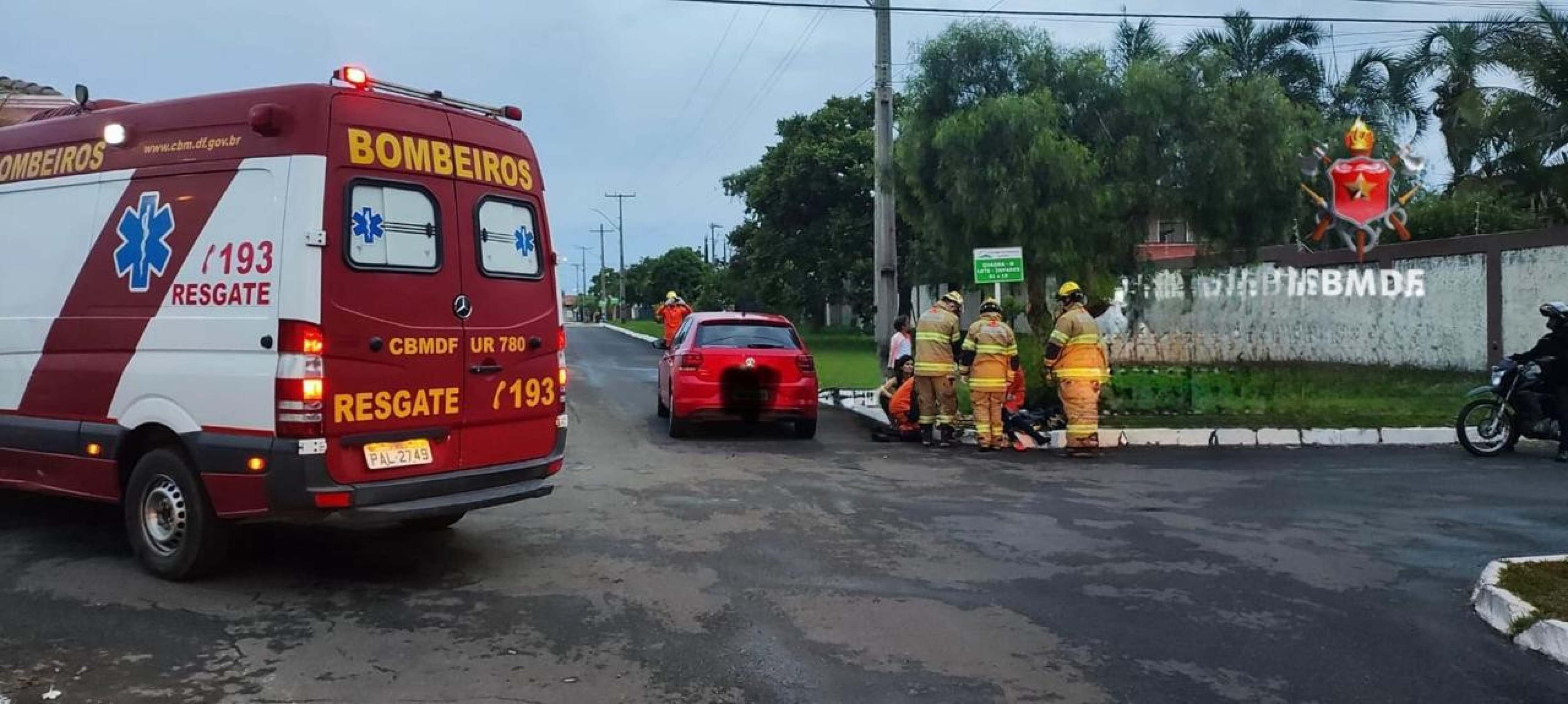 Pedestre fica ferido após ser atropelado em condomínio no Paranoá