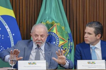 O presidente Lula com o presidente da Câmara, Hugo Motta -  (crédito: Ricardo Stuckert/PR     )