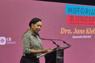 Jane Klebia participa do CB.Debate sobre Histórias de Consciência  -  (crédito: Minervino Júnior/CB/DA Press)